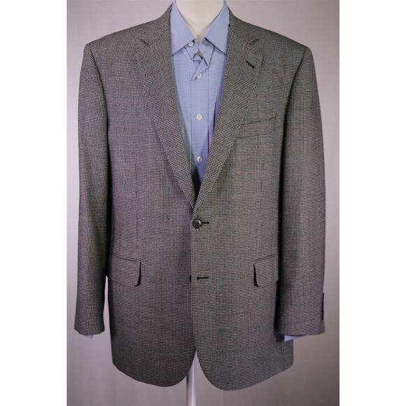 Brooks Brothers Gray Black Red Windowpane Wool Fleece Sportcoat Blazer 45R - Picture 2 of 10